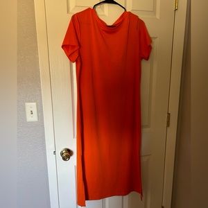 Orange Cotton Maxi Dress